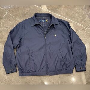 Polo Ralph Lauren Blue Harrington Jacket Men's 1XB 1TG XL Plaid Lined Golf